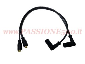 kit cavi candele carbonio silicone Fiat 500 bobina doppio ingresso