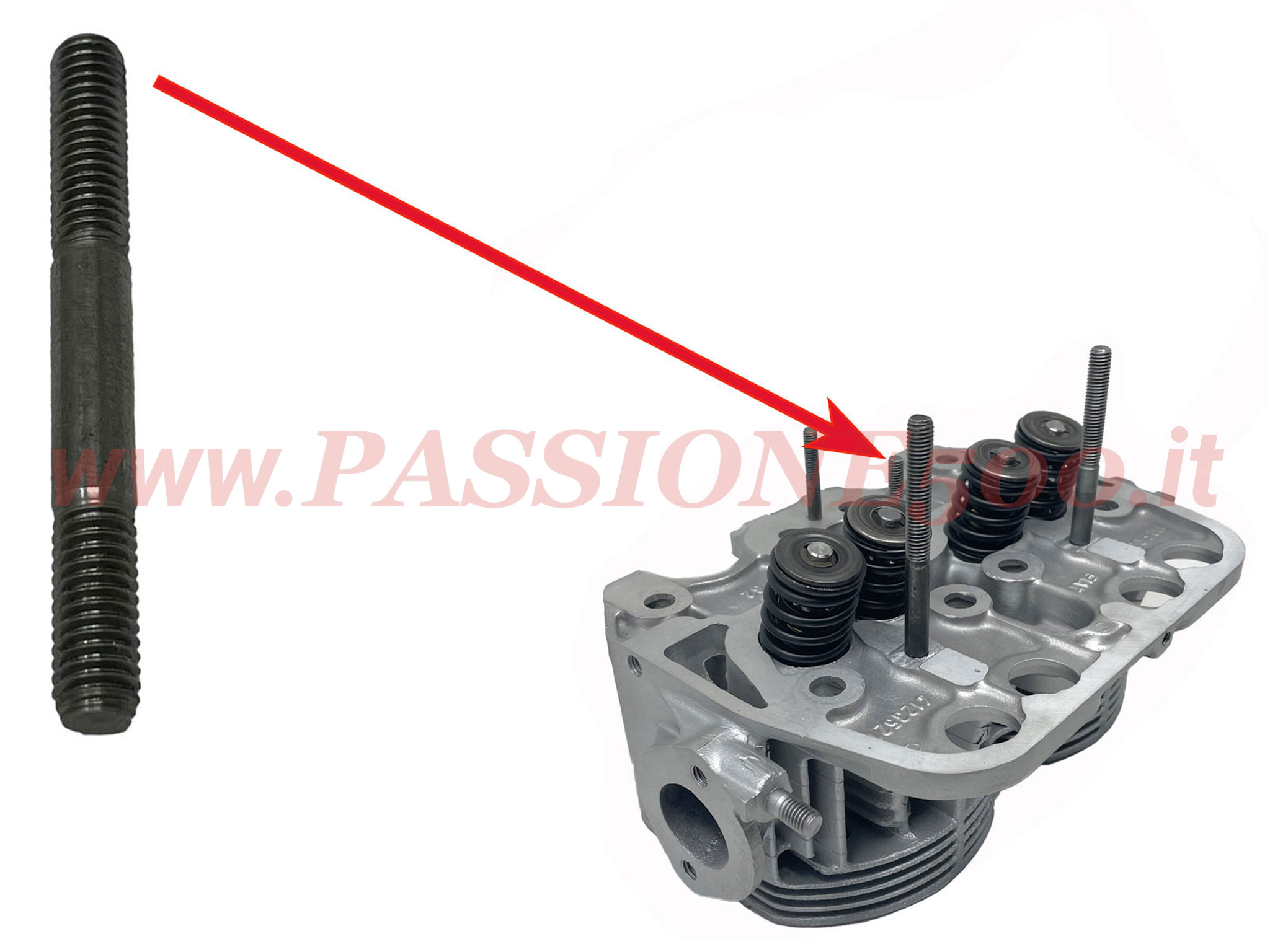 prigioniero carburatore Weber 28IMB su testa motore Fiat 500