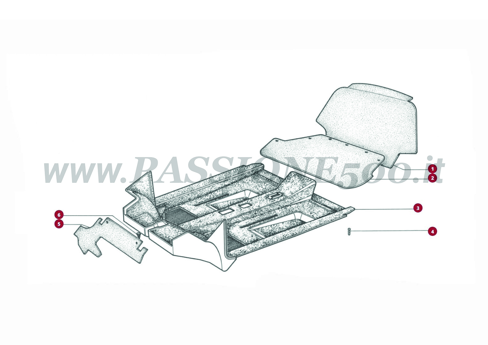 ESPLOSO 17C – Rivestimenti abitacolo FIAT 500L