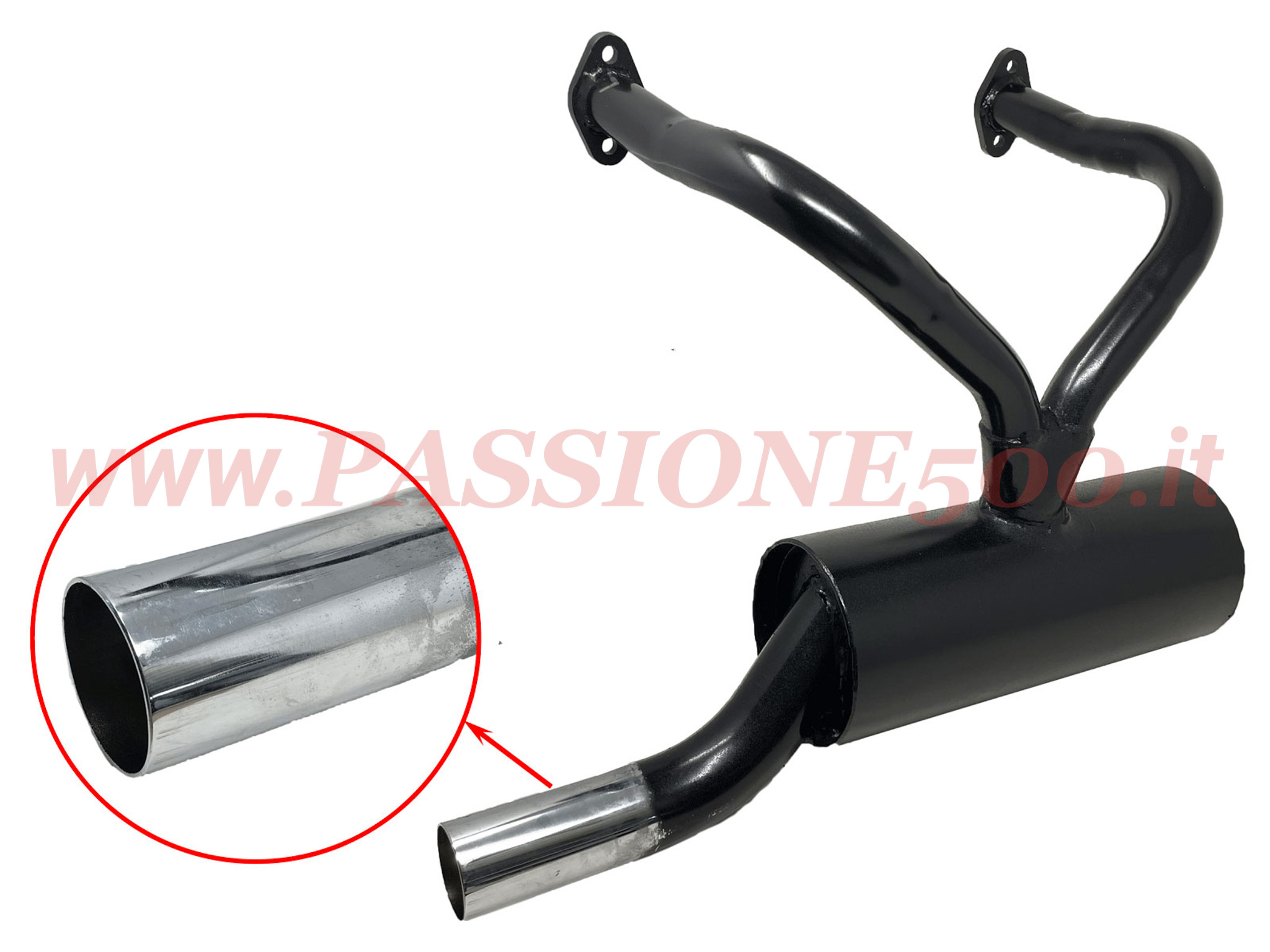 marmitta sportiva 2 in 1 50 mm Fiat 500