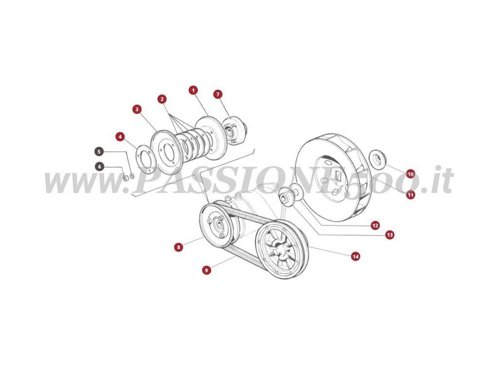 ESPLOSO 14M – Comando ventola e dinamo FIAT 500L