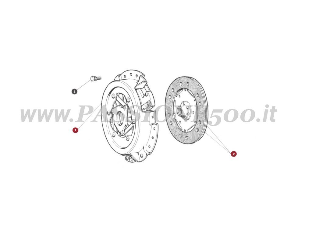 ESPLOSO 16M – Complessivo della frizione FIAT 500L