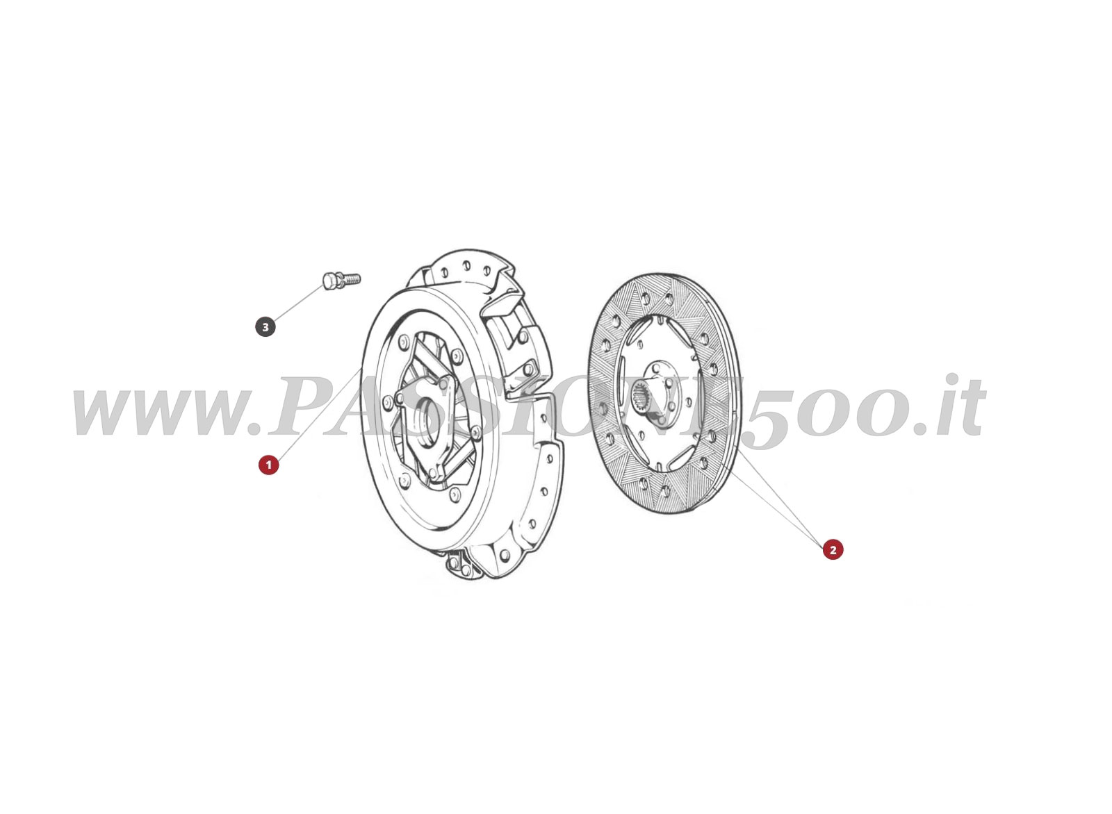VUE EN ÈCLATÈ 16M – Embrayage FIAT 500L