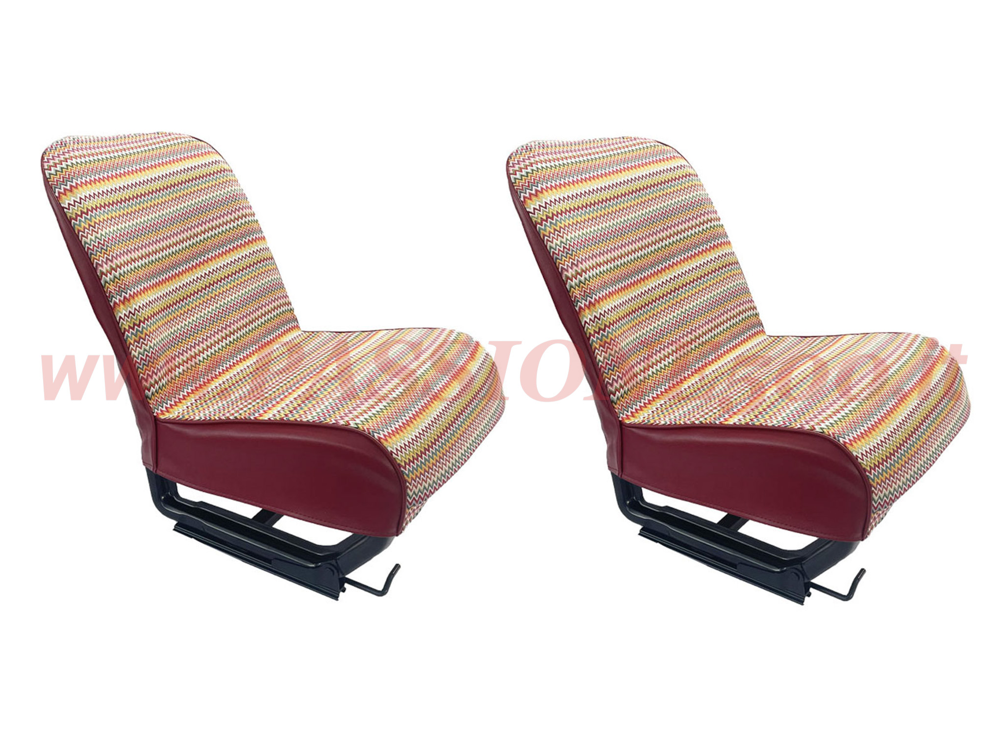 fodere coprisedili anteriori bordeaux Fiat 500