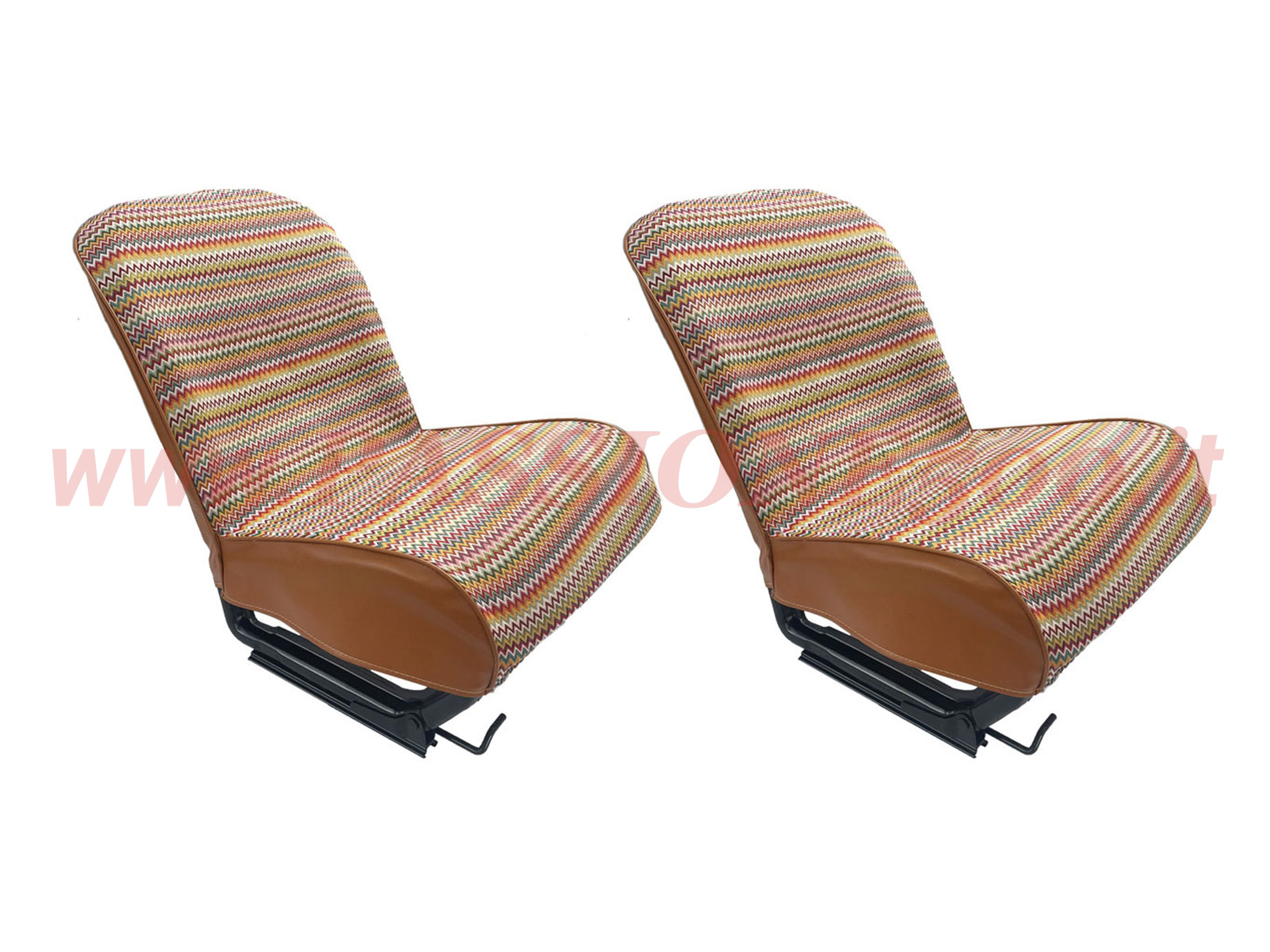 fodere coprisedili anteriori ocra Fiat 500