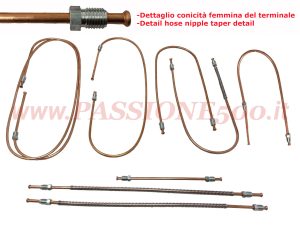 kit tubi freno rame Fiat 500 N