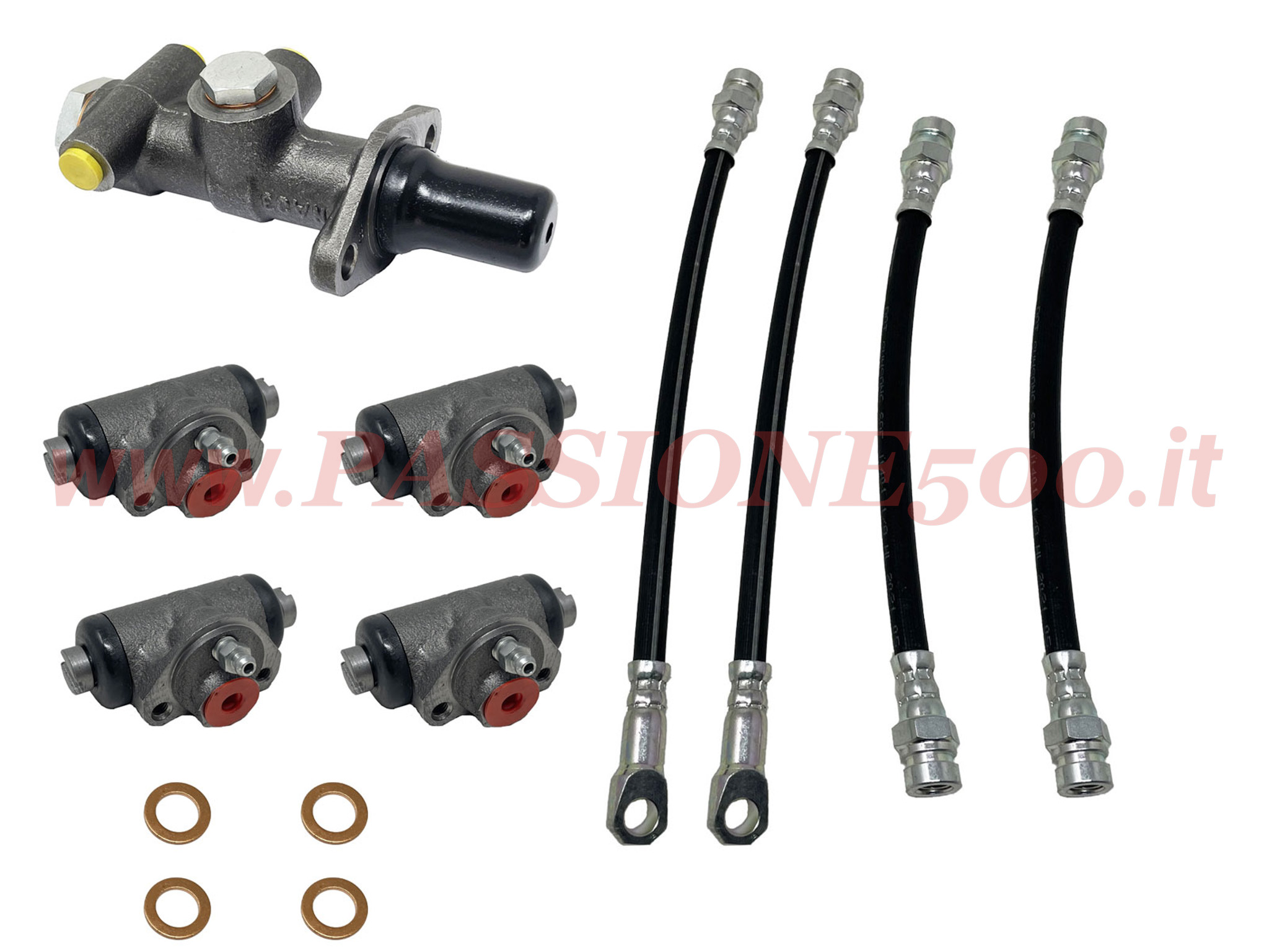 kit impianto freni idraulica Fiat 500 N