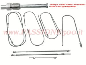 kit tubi freno metallo Fiat 500 D fino a 244292