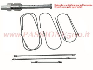 kit tubi freno metallo Fiat 500 F fino a 1799301