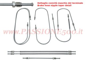 kit tubi freno metallo Fiat 500 F L R