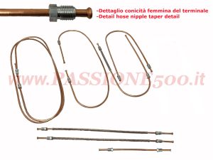 kit tubi freno rame Fiat 500 F fino a 1799301