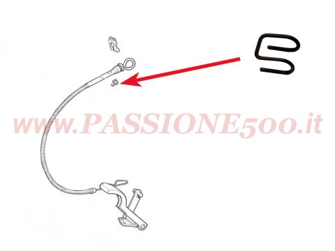 molletta ritegno cavo acceleratore a mano Fiat 500