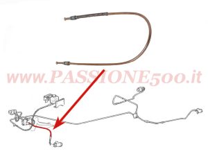 tubo freno rame anteriore sinistro Fiat 500 F L R