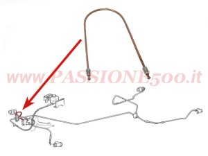 tubo freno rame anteriore destro Fiat 500 F L R
