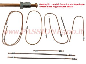 kit tubi freno rame Fiat 500 D fino a 244292