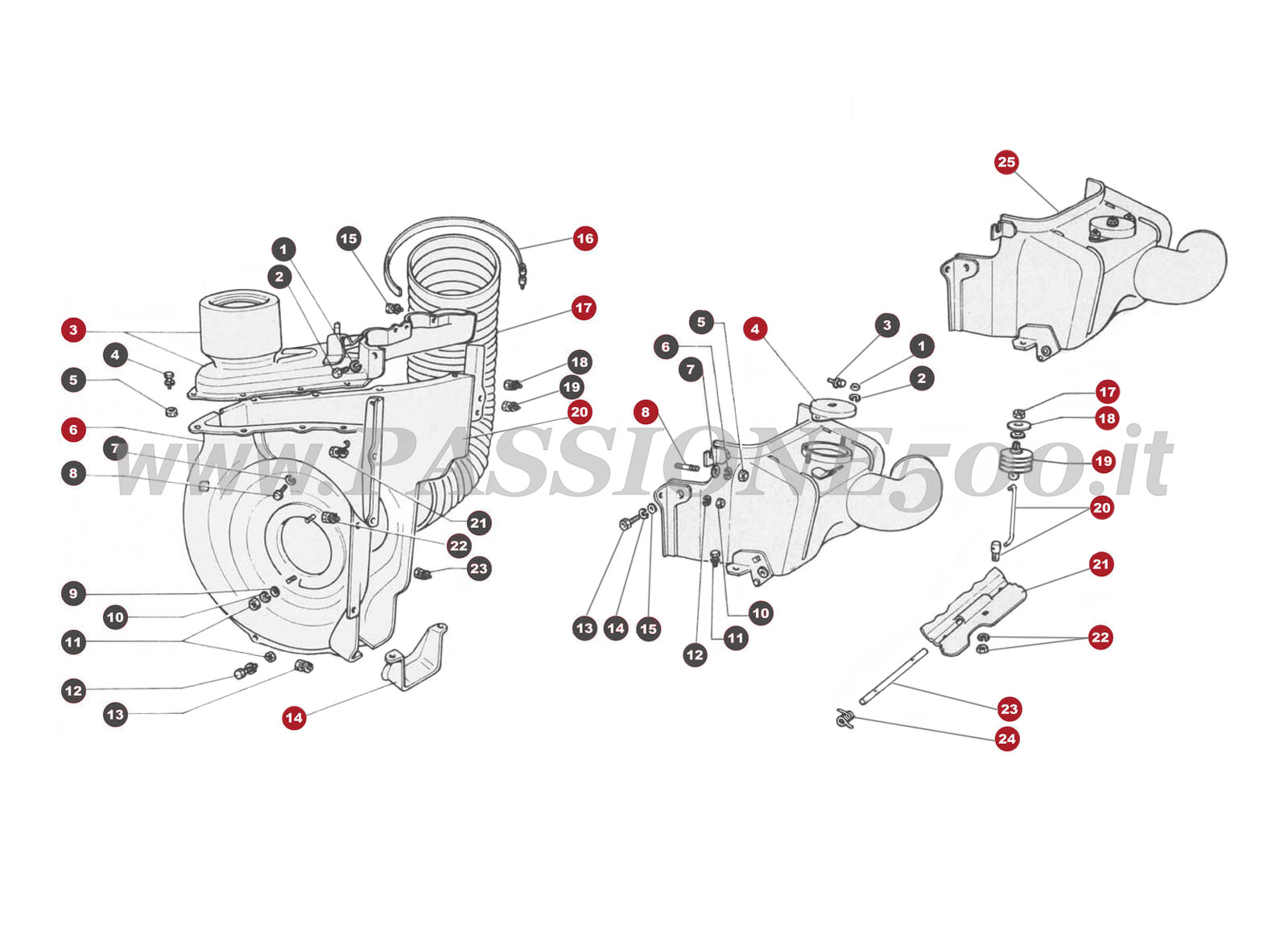 ESPLOSO 13M – Aria e raffreddamento FIAT 500R