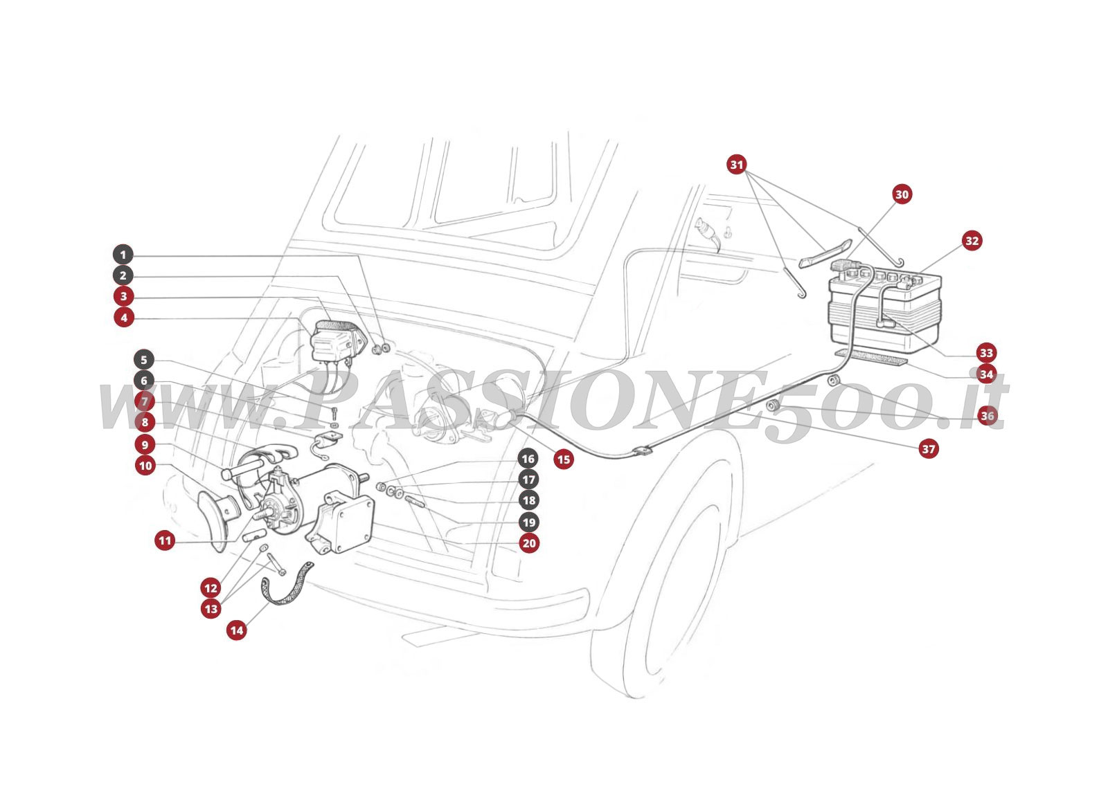 ESPLOSO 34M – Generazione di corrente FIAT 500R