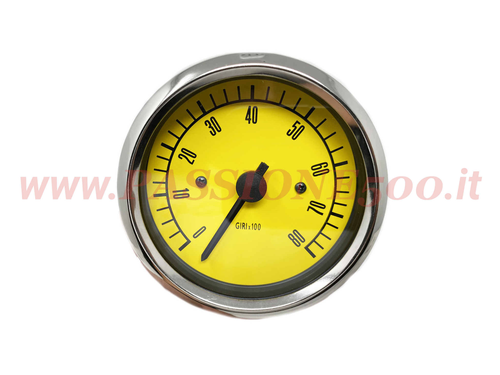 strumento contagiri giallo Fiat 500