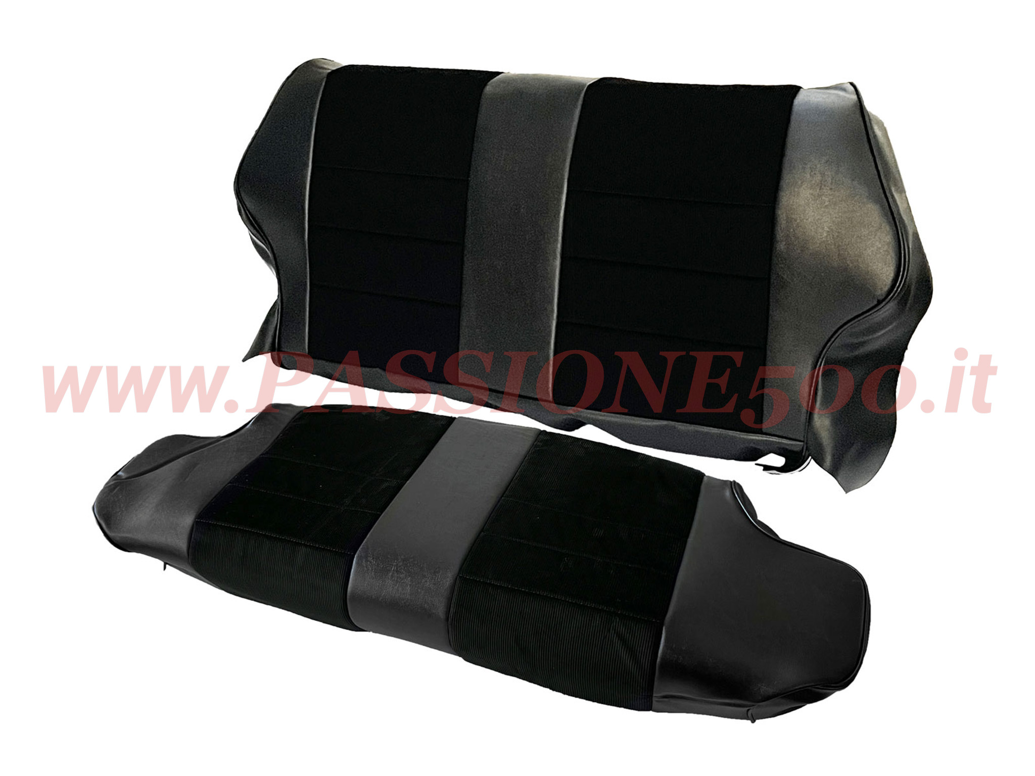 rivestimento sedili posteriori sportivi neri Fusina Fiat 500