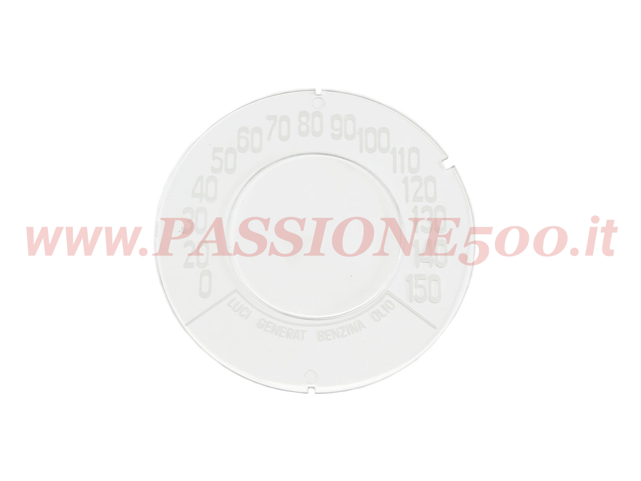 vetrino contachilometri scala maggiorata 150 km/h fiat 500