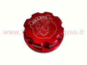 tappo serbatoio benzina alluminio rosso abarth Fiat 500