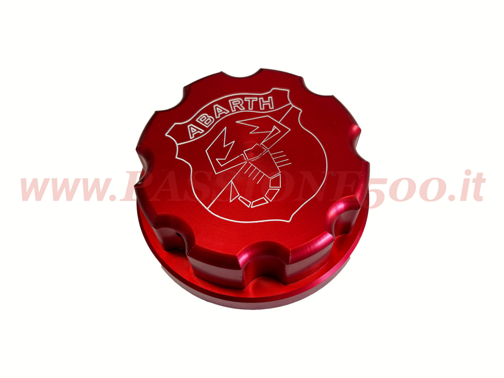 tappo serbatoio benzina alluminio rosso abarth Fiat 500