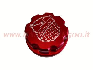 tappo benzina alluminio rosso Giannini Fiat 500