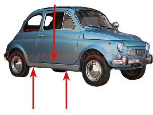 modanatura sottoporta Fiat 500 Francis Lombardi
