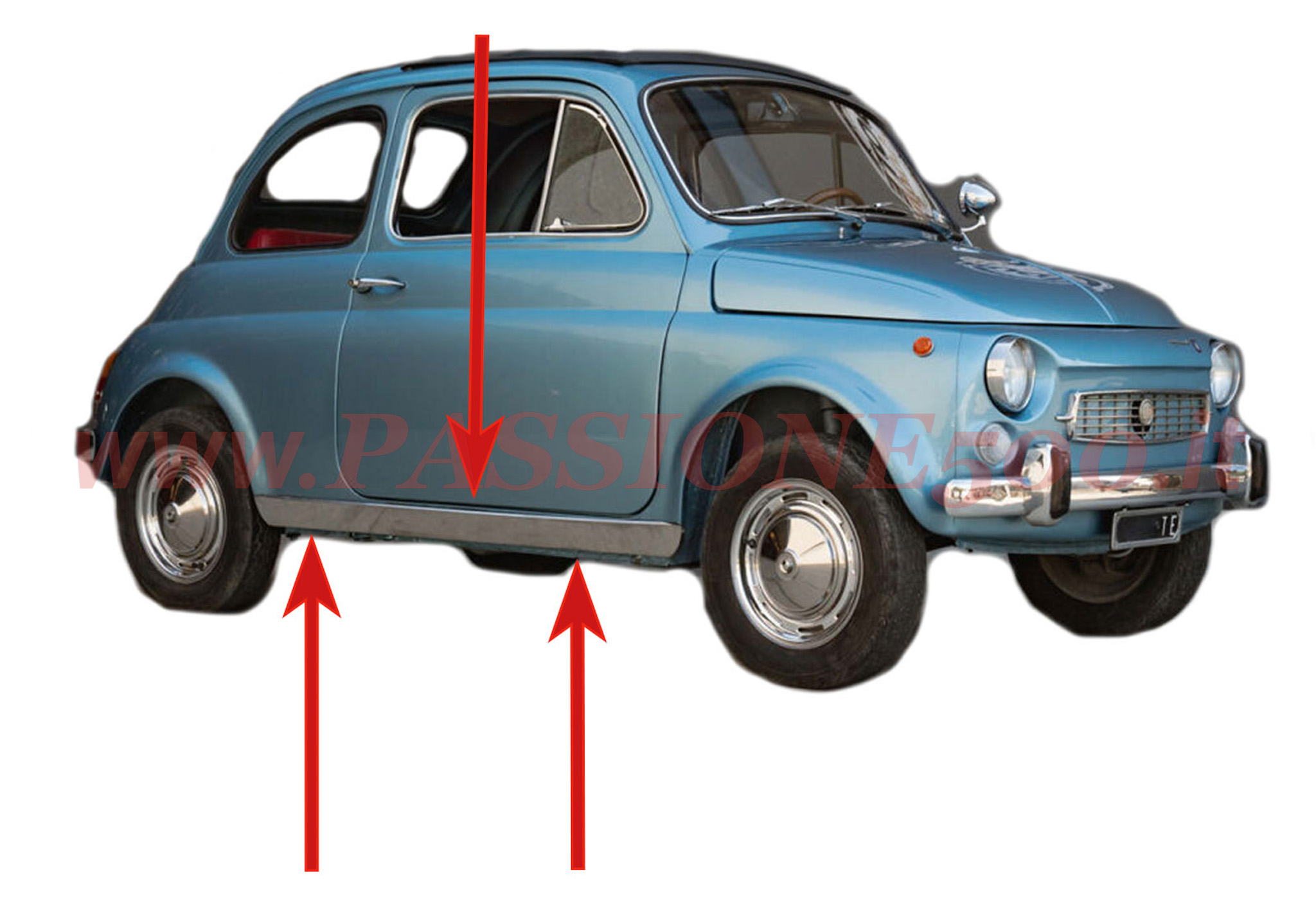 modanatura sottoporta Fiat 500 Francis Lombardi