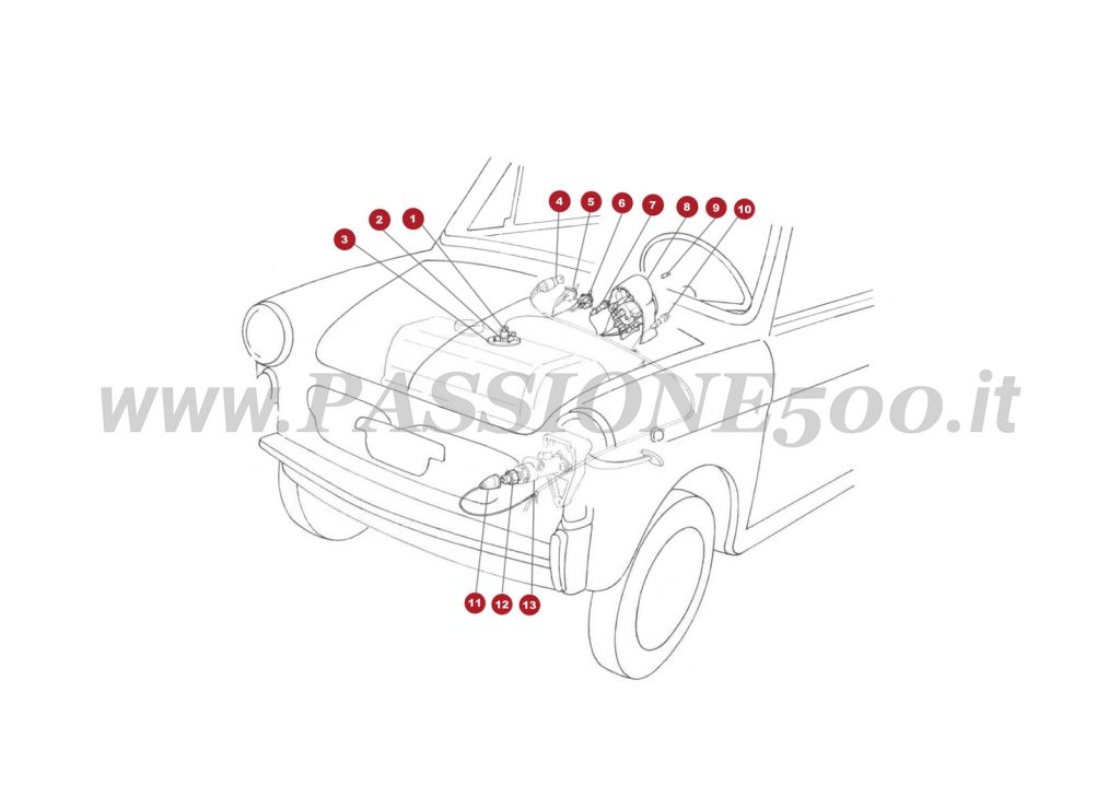 EXPLODED VIEW 34/3M – Operation indicators FIAT 500F