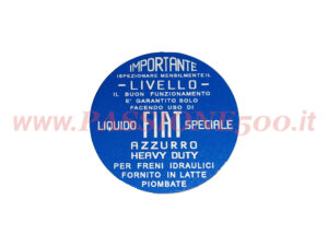 adesivo metallico vaschetta olio Fiat 500 N