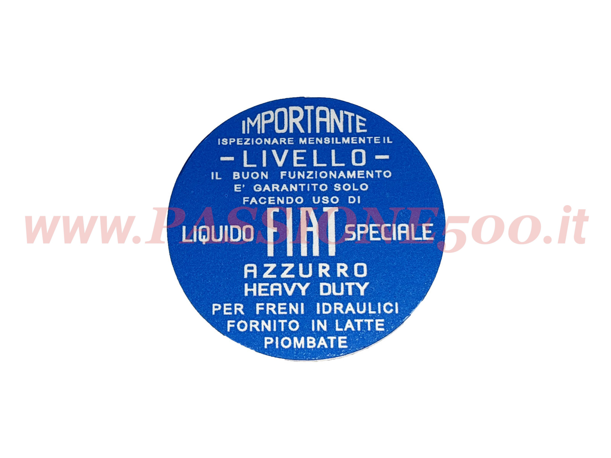 adesivo metallico vaschetta olio Fiat 500 N
