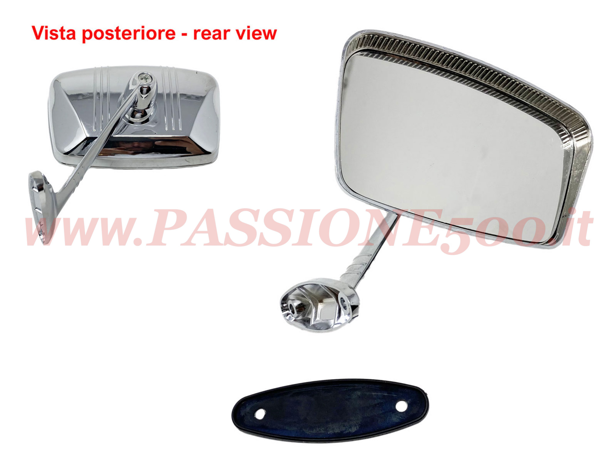 specchio destro cromato autobianchi bianchina cabriolet