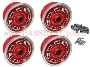 cerchi lambo rossi Fiat 500 Giardiniera