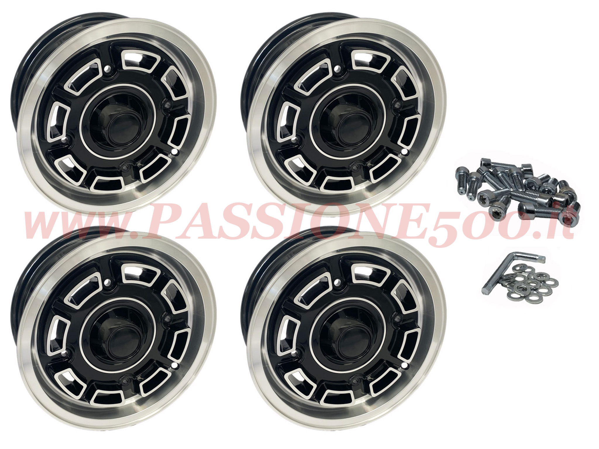 cerchi lambo neri Fiat 500 Giardiniera