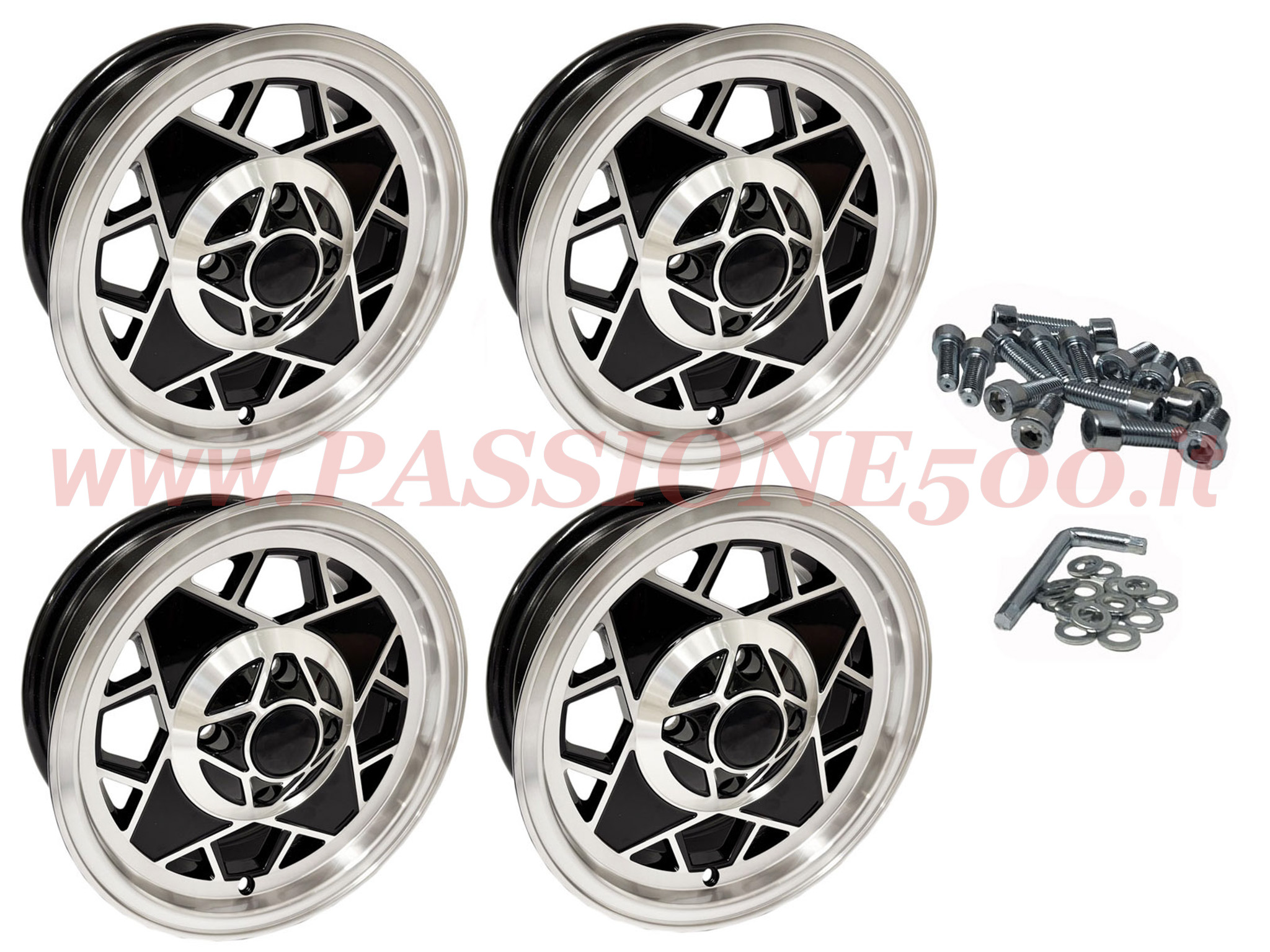 cerchi millemiglia neri Fiat 500 Giardiniera