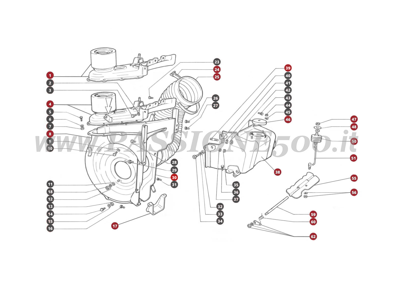 ESPLOSO 13M – Aria e raffreddamento FIAT 500L