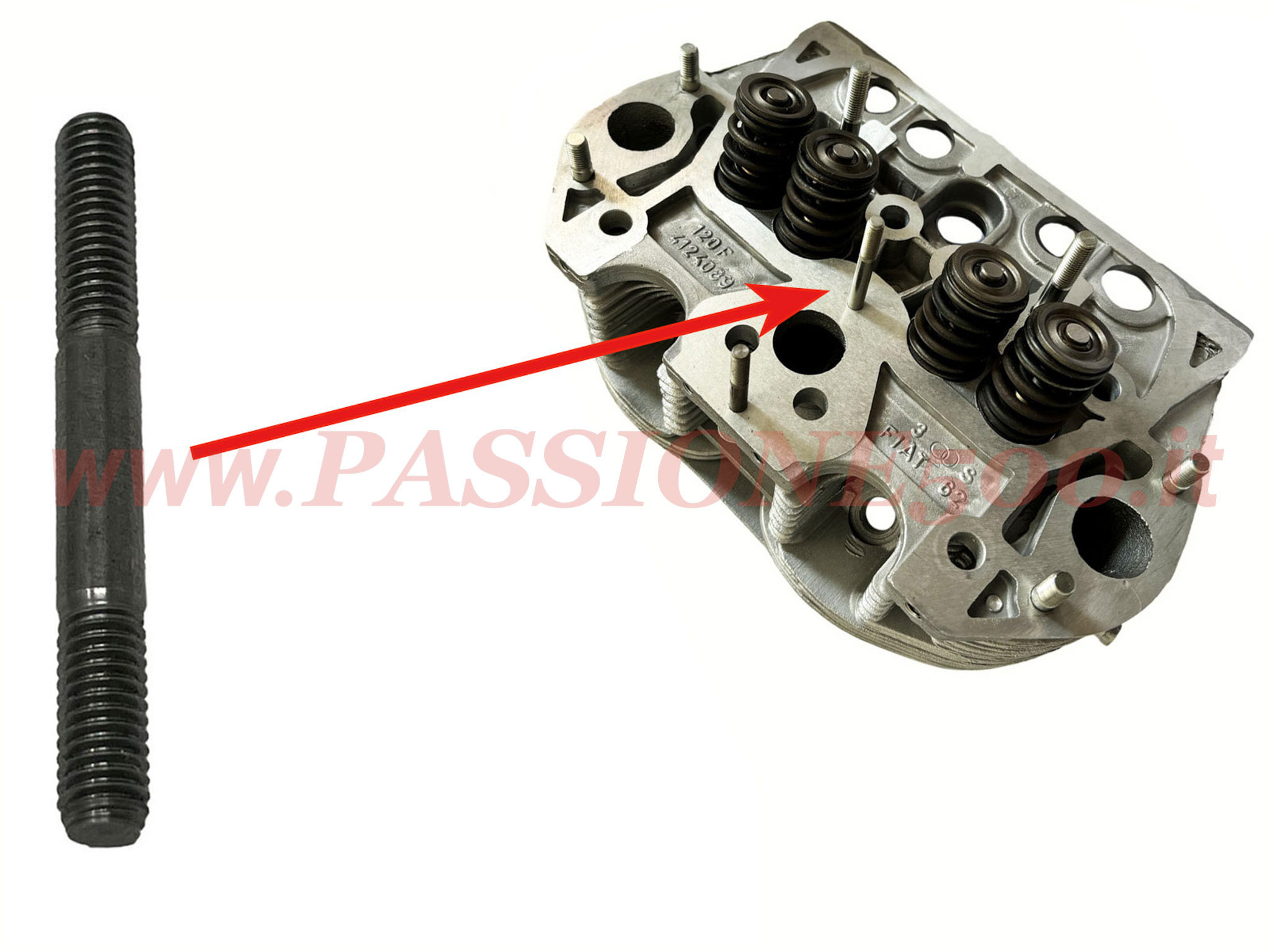 prigioniero lungo carburatore testa Fiat 500 Giardiniera