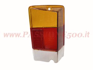 lente fanale posteriore sinistro Fiat 126 silver black red brown